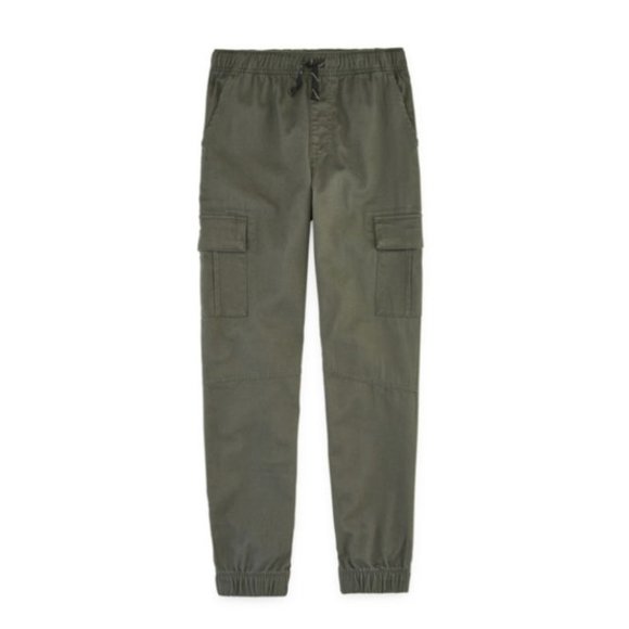Arizona Boys Cinched Dark Gray Jogger Cargo Pants - Picture 1 of 2